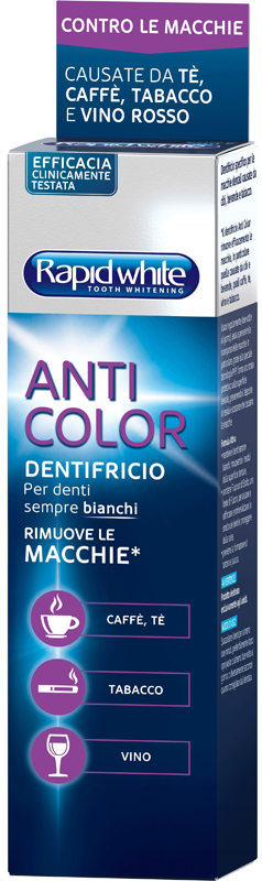 RAPID WHITE DENTIFRICIO ANTICOLOR 75 ML - Farmacia Murachelli Di Putelli dr. Giovanni