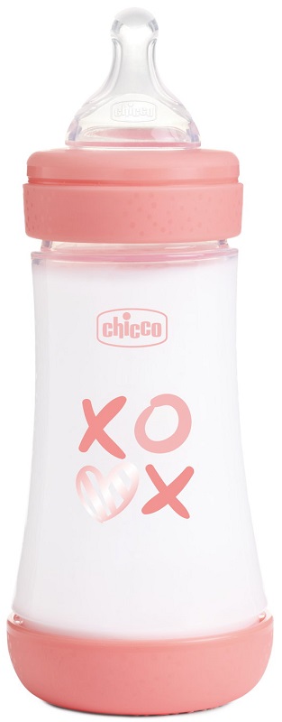 CHICCO BIBERON P5 240ML MED SILICONE GIRL - Farmacia Murachelli Di Putelli dr. Giovanni