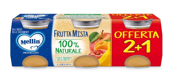 MELLIN OMOGENEIZZATO FRUTTA MISTA 3 PEZZI DA 100 G - Farmacia Murachelli Di Putelli dr. Giovanni