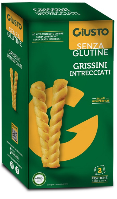 GIUSTO SENZA GLUTINE INTRECCIATI GRISSINI 150 G - Farmacia Murachelli Di Putelli dr. Giovanni