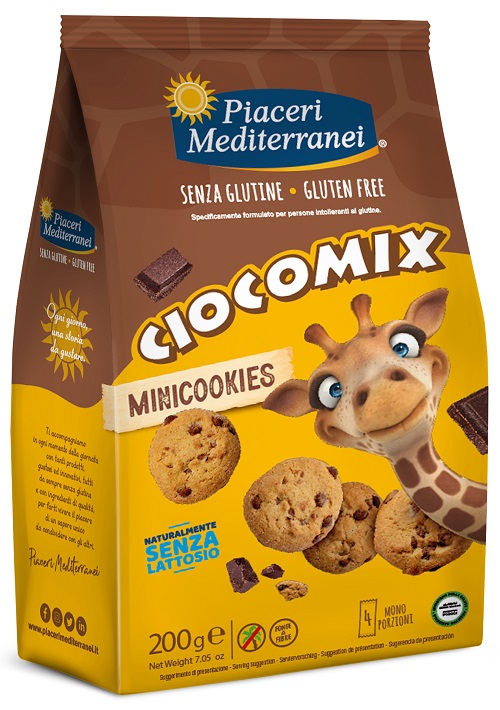 PIACERI MEDITERRANEI CIOCOMIX MINI COOKIES 4 MONOPORZIONI DA 50 G - Farmacia Murachelli Di Putelli dr. Giovanni