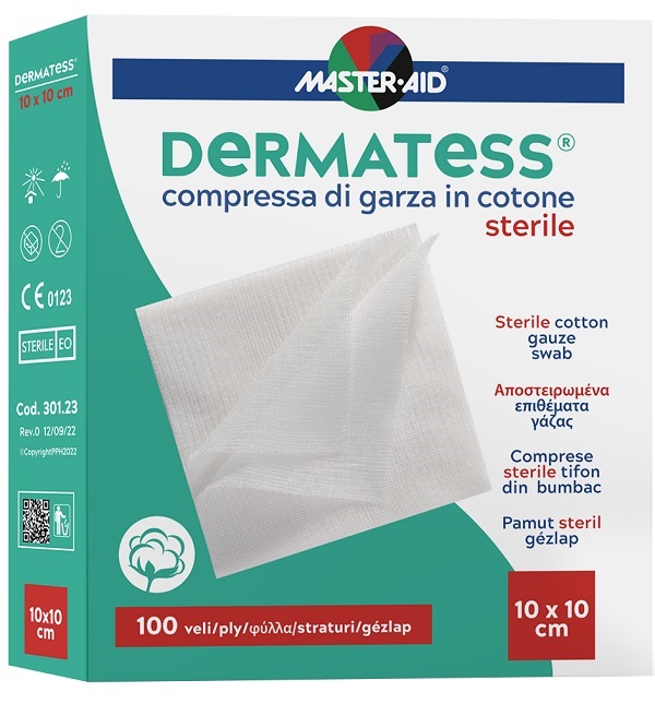 GARZA IDROFILA DERMATESS COTONE 10X10 100 VELI - Farmacia Murachelli Di Putelli dr. Giovanni