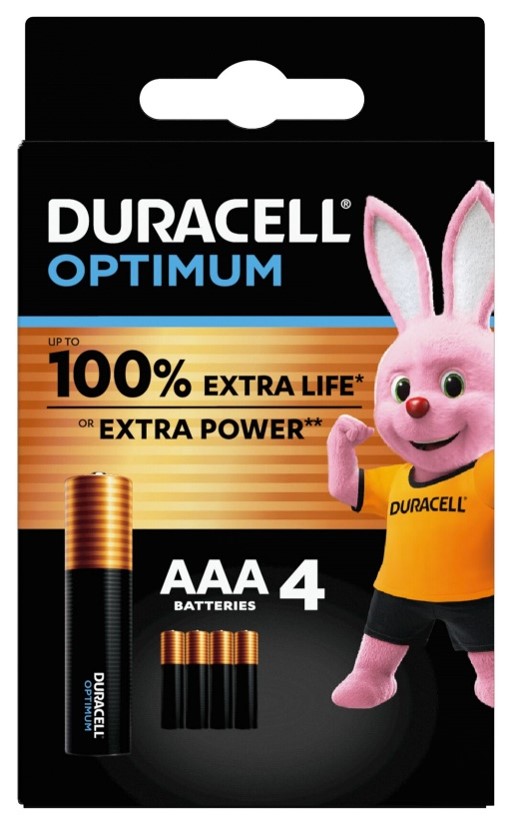 DURACELL OPTIMUM AAA B4 4 PILE BLISTER - Farmacia Murachelli Di Putelli dr. Giovanni