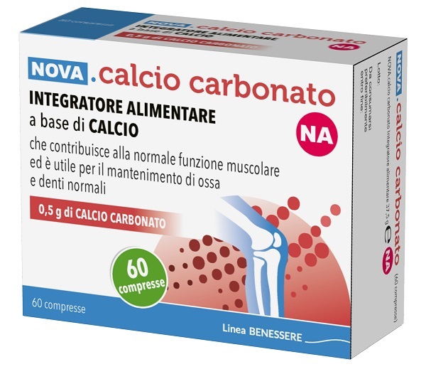 NOVA CALCIO CARBONATO NA 0,5G 60 COMPRESSE - Farmacia Murachelli Di Putelli dr. Giovanni