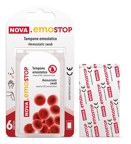 NOVA EMOSTOP TAMPONE EMOSTATICO 6 PEZZI - Farmacia Murachelli Di Putelli dr. Giovanni