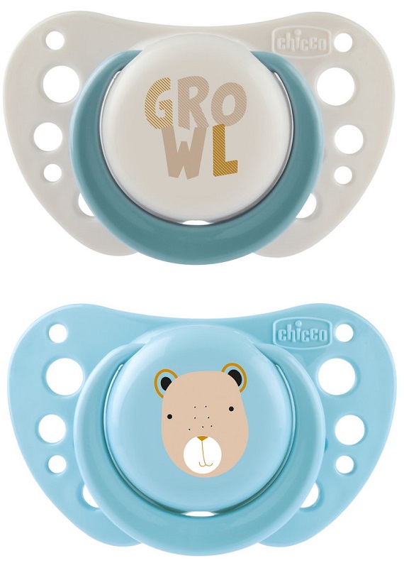 CHICCO SUCCHIETTI AIR AZZURRO SILICONE 2-6 MESI 2 PEZZI - Farmacia Murachelli Di Putelli dr. Giovanni