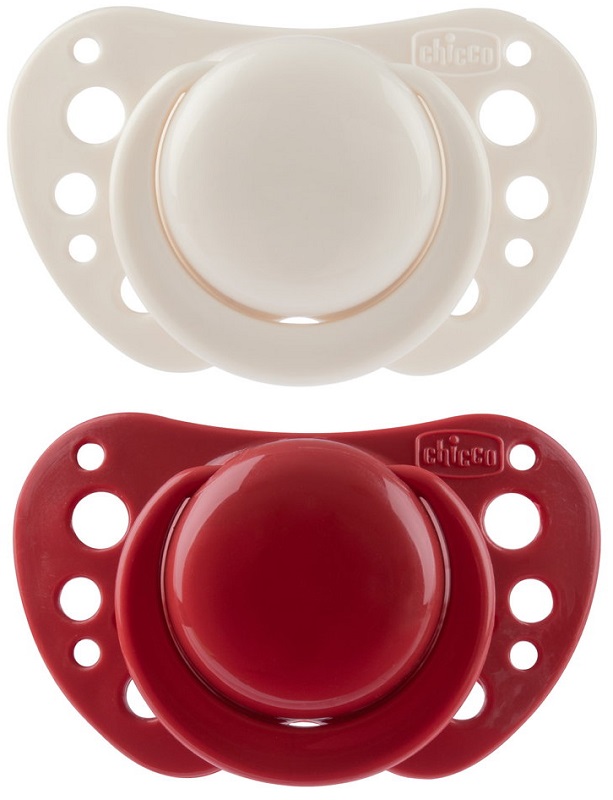 CHICCO SUCCHIETTI AIR ROSSO SILICONE 6-16 MESI 2 PEZZI - Farmacia Murachelli Di Putelli dr. Giovanni