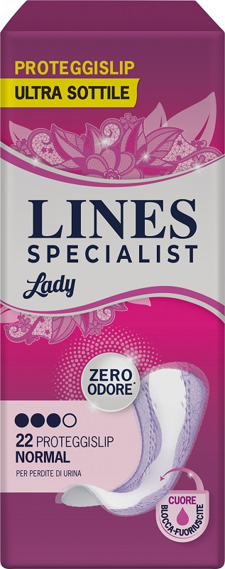 PROTEGGISLIP PER INCONTINENZA URINARIA LINES SPECIALIST LADY LIGHT NORMAL ULTRA SOTTILE 22 PEZZI - Farmacia Murachelli Di Putelli dr. Giovanni