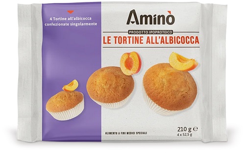 AMINO' LE TORTINE ALBICOCCA 4 PEZZI DA 52,5 G - Farmacia Murachelli Di Putelli dr. Giovanni