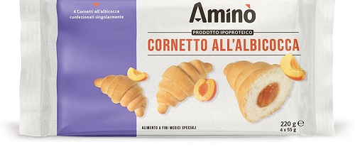 AMINO' CORNETTO ALBICOCCA 4 PEZZI DA 55 G - Farmacia Murachelli Di Putelli dr. Giovanni