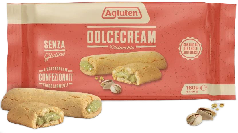 AGLUTEN DOLCECREAM PISTACCHIO 4 X 40 G - Farmacia Murachelli Di Putelli dr. Giovanni