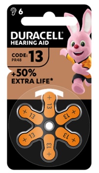 DURACELL EASY TAB 13 ARANCIO BATTERIA PER APPARECCHIO ACUSTICO 6 PEZZI - Farmacia Murachelli Di Putelli dr. Giovanni