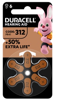 DURACELL EASY TAB 312 MARRONE BATTERIA PER APPARECCHIO ACUSTICO 6 PEZZI - Farmacia Murachelli Di Putelli dr. Giovanni