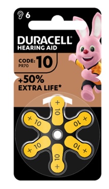 DURACELL EASY TAB 10 GIALLO BATTERIA PER APPARECCHIO ACUSTICO 6 PEZZI - Farmacia Murachelli Di Putelli dr. Giovanni