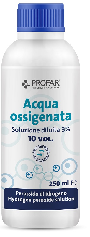 PROFAR ACQUA OSSIGENATA SOLUZIONE DILUITA 3% 10 VOLUMI 250 ML - Farmacia Murachelli Di Putelli dr. Giovanni