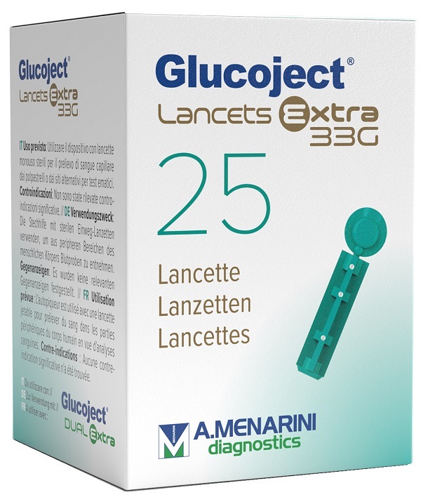 LANCETTA PUNGIDITO GLUCOJET EXTRA GAUGE 33 25 PEZZI - Farmacia Murachelli Di Putelli dr. Giovanni