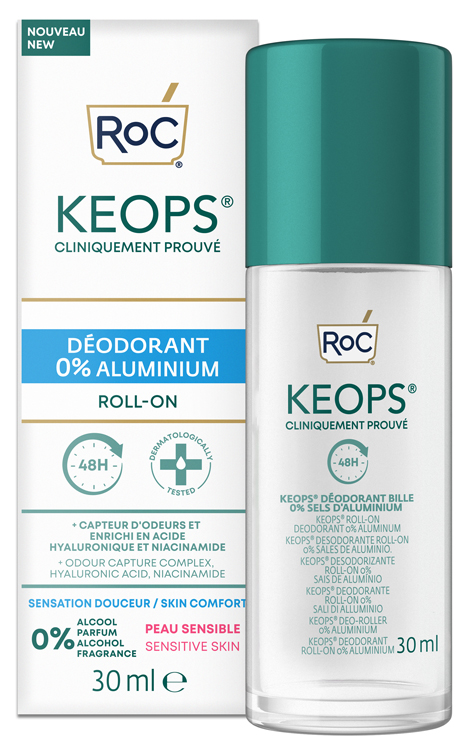 ROC KEOPS DEODORANT ROLL ON 0% ALUMINIUM 30 ML - Farmacia Murachelli Di Putelli dr. Giovanni