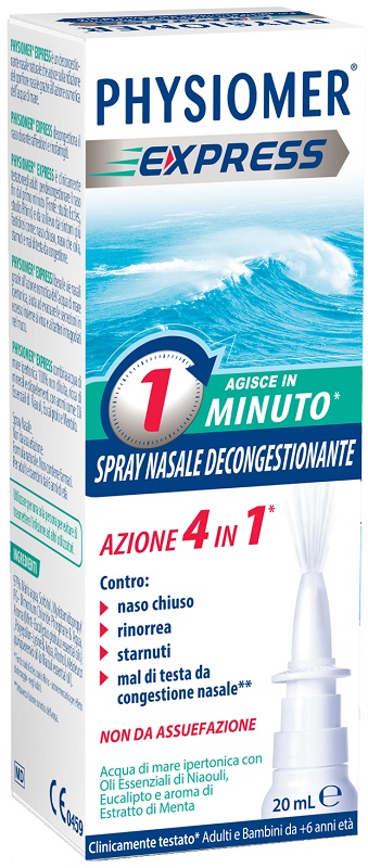 PHYSIOMER EXPRESS SPRAY 20 ML - Farmacia Murachelli Di Putelli dr. Giovanni