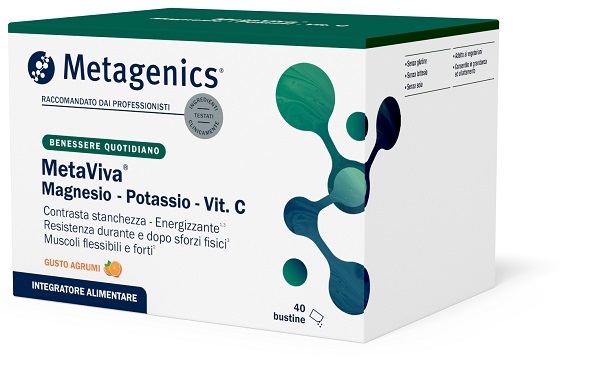 METAVIVA MAGNESIO/POTASSIO/VITAMINA C 40 BUSTINE CON EDULCORANTI - Farmacia Murachelli Di Putelli dr. Giovanni