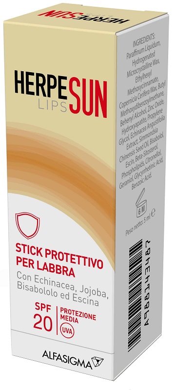 HERPESUN LIP STICK LABBRA SPF 20 5 ML - Farmacia Murachelli Di Putelli dr. Giovanni