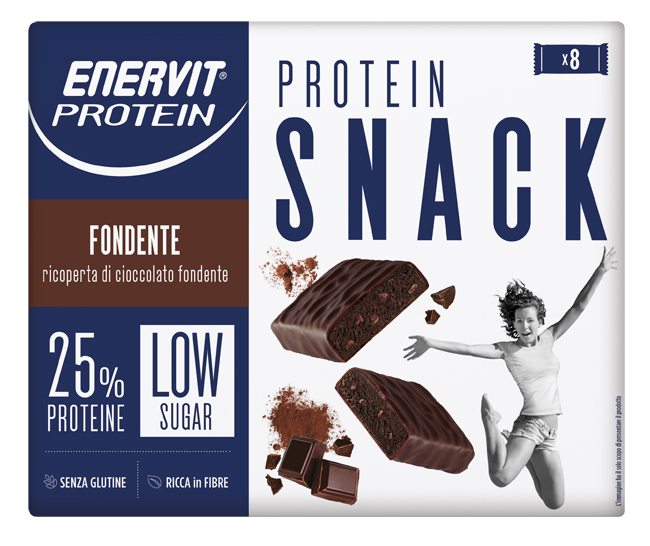 ENERVIT PROTEIN SNACK FONDENTE LOW SUGAR ASTUCCIO 8 X 27 G - Farmacia Murachelli Di Putelli dr. Giovanni