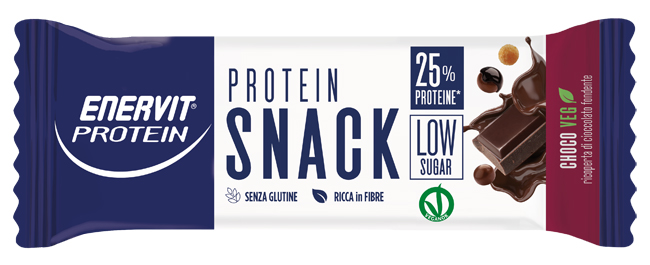 ENERVIT PROTEIN SNACK CHOCO VEG LOW SUGAR 33 G X 25 PEZZI - Farmacia Murachelli Di Putelli dr. Giovanni