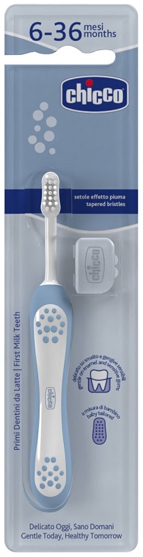 CHICCO SPAZZOLINO 6 MESI+ AZZURRO - Farmacia Murachelli Di Putelli dr. Giovanni