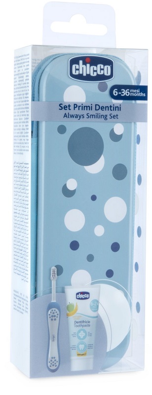 CHICCO SET DENTALE 6 MESI+ AZZURRO - Farmacia Murachelli Di Putelli dr. Giovanni