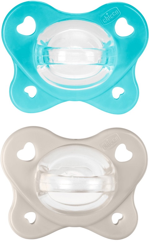 CHICCO DUAL SOFT SUCCHIETTO AZZURRO 6-16 MESI 2 PEZZI - Farmacia Murachelli Di Putelli dr. Giovanni