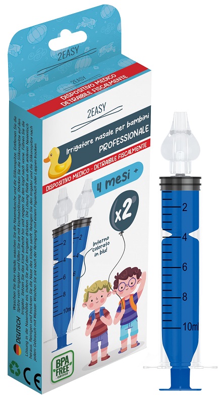 SIRINGA 10ML IRRIGATORE NASALE 2EASY PER BAMBINI BLU - Farmacia Murachelli Di Putelli dr. Giovanni
