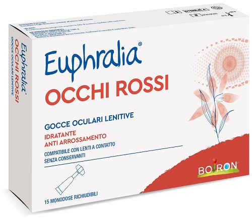 GOCCE OCULARI LENITIVE EUPHRALIA OCCHI ROSSI 15 FLACONCINI MONODOSE 0,5 ML - Farmacia Murachelli Di Putelli dr. Giovanni