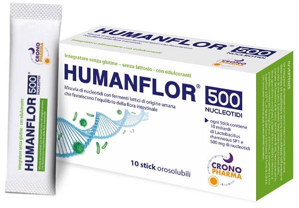 HUMANFLOR 500 NUCLEOTIDI 10 STICK OROSOLUBILI DA 1,5 G - Farmacia Murachelli Di Putelli dr. Giovanni