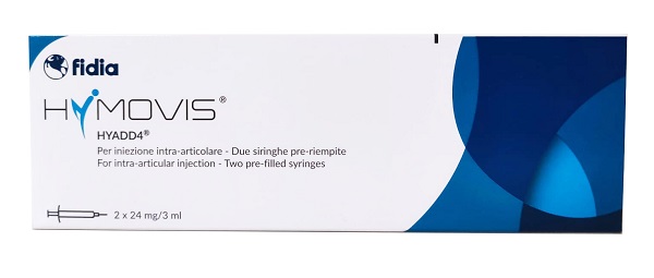 SIRINGA INTRA-ARTICOLARE PRERIEMPITA HYMOVIS HYADD4 ESADECILLAMIDE ACIDO IALURONICO 24MG/3ML 2 PEZZI DA 3 ML NON STERILIZZATO A ETO - Farmacia Murachelli Di Putelli dr. Giovanni