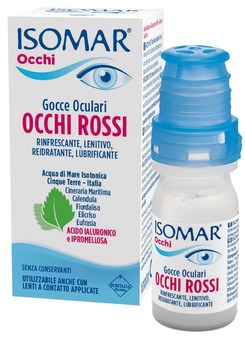 ISOMAR OCCHI ROSSI GOCCE OCULARI ACIDO IALURONICO 0,20% 10 ML - Farmacia Murachelli Di Putelli dr. Giovanni
