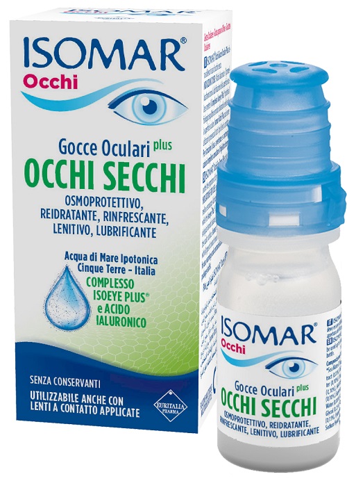 ISOMAR OCCHI SECCHI PLUS GOCCE OCULARI ACIDO IALURONICO 0,25% 10 ML - Farmacia Murachelli Di Putelli dr. Giovanni