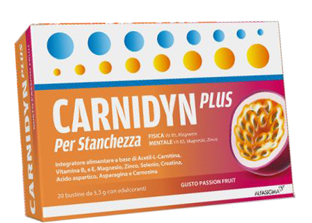 CARNIDYN PLUS 20 BUSTINE DA 5,3 G GUSTO PASSION FRUIT - Farmacia Murachelli Di Putelli dr. Giovanni