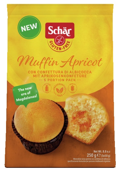 SCHAR MUFFIN APRICOT 5 PEZZI DA 50 G - Farmacia Murachelli Di Putelli dr. Giovanni