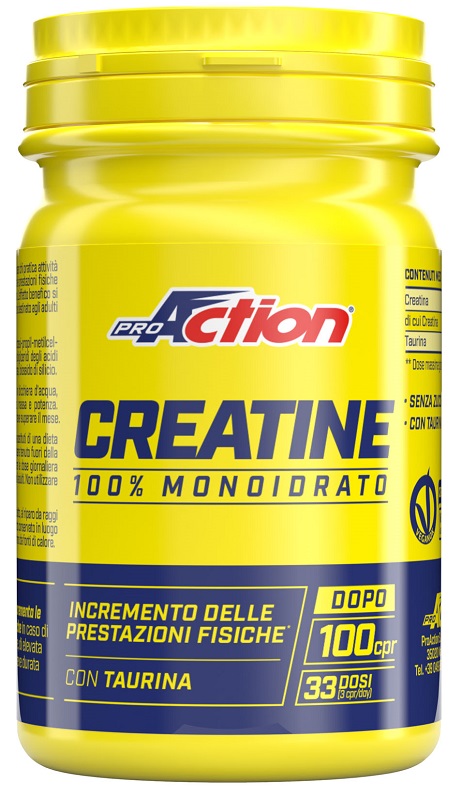 PROACTION CREATINE 100 COMPRESSE SENZA GLUTINE SENZA LATTOSIO - Farmacia Murachelli Di Putelli dr. Giovanni