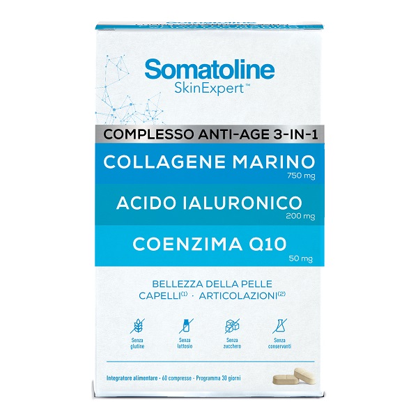 SOMATOLINE COMPLESSO ANTI AGE 3IN1 60 COMPRESSE SENZA GLUTINE SENZA LATTOSIO - Farmacia Murachelli Di Putelli dr. Giovanni