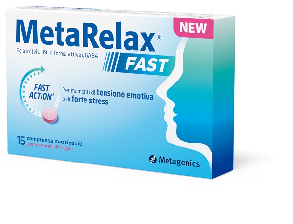 METARELAX FAST 15 COMPRESSE MASTICABILI GUSTO NATURALE DI FRAGOLA SENZA GLUTINE SENZA LATTOSIO CON EDULCORANTI - Farmacia Murachelli Di Putelli dr. Giovanni