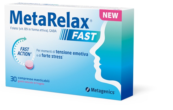 METARELAX FAST 30 COMPRESSE MASTICABILI GUSTO NATURALE DI FRAGOLA SENZA GLUTINE SENZA LATTOSIO CON EDULCORANTI - Farmacia Murachelli Di Putelli dr. Giovanni
